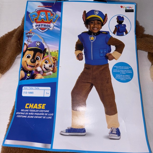 Disguise Paw Patrol Chase Deluxe Toddler Costume Blue Brown 12 18 Months - Picture 2 of 7